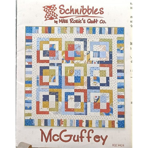 Schnibbles By Miss Rosies Quilt Co. McGuffey Pattern 31" X 31" Log Cabin Blocks - Picture 1 of 2
